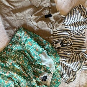 Striped and Floral Dresses -  Set of 3